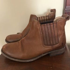 Brown Leather Frye Booties